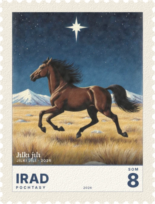 Year of the Horse: galloping horse, 8 som
